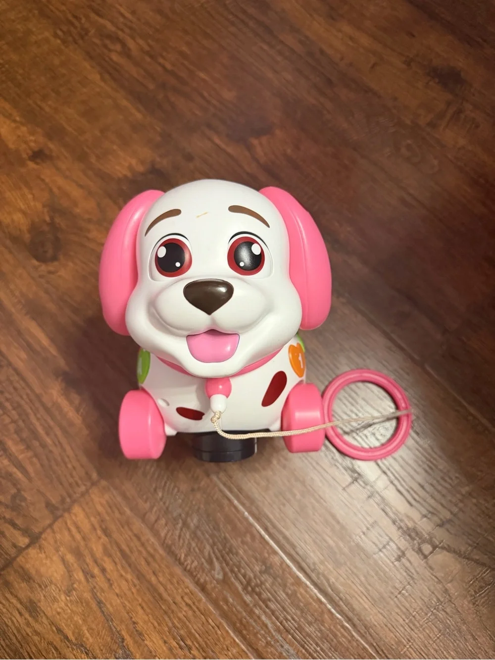 Pink Musical Pull-Along Puppy Toy for Toddlers - Interactive Learning Play